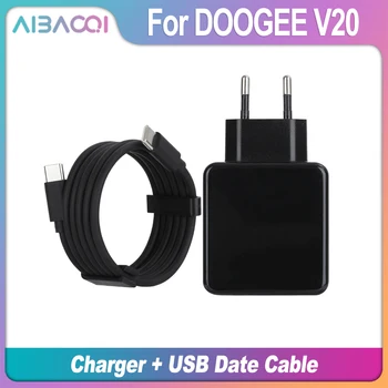 AiBaoQi Маркова Новост USB Адаптер за Зарядно Устройство ЕС Plug Пътуване Импулсно Захранване + USB Кабел За Пренос на Данни На Телефона Doogee V20