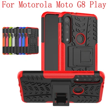 Sunjolly Калъф за Motorola Moto G8 Play Чантата С Поставка и Панти Капак От Изкуствена Кожа Калъф За Телефон на корпуса capa Case Cover