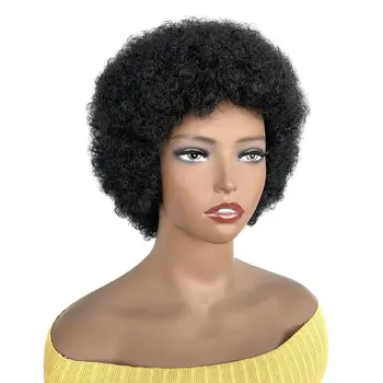 BCHR афро-къдрава перука, на синтетични перука за черни жени, натурален цвят, высокотемпературное влакна