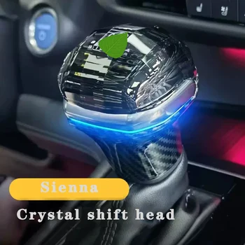 Автомобилна дръжка на скоростния с led кристална за Toyota Gravia 2010-2023 Sienna аксесоари за интериора с подобрена глава на скоростния