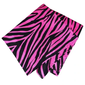 Розова кърпа с изображение на Зебра, забрадка с участието на Зебра y2k, шарена кърпа, топ, дамски Шал, Тюрбан