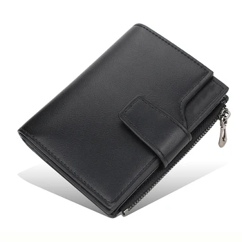 Мъжки портмонета от изкуствена кожа, портфейли в ретро стил, кратък чантата си малък държач за карти, мъжки портфейл