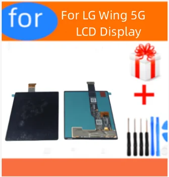 AMOLED LCD дисплей Оригинален За LG Wing 5 ГРАМА LCD Дисплей За LG Wing 5G LMF100N LCD дисплей, Сензорен цифров преобразувател В Събирането на