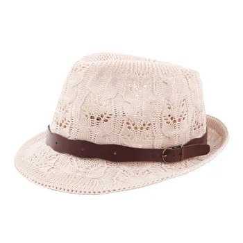 Fashion Hollowed Straw Hat Women Men Summer Outdoor Travel Beach Sun Hats Unisex Solid Sunshade Panama Cap панама дамски слама