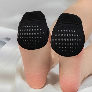 1 Чифт женски чорапи с невидим мрежесто пръсти на високи токчета, без вложки, нескользящие стелки за предната част на крака