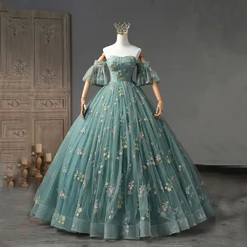 2023 Нови 3 стил буйни рокли, вечерна рокля с Красиви Цветя, в Елегантна бална Рокля във формата на Сърце, луксозно рокля за бала Lcae, големи Размери
