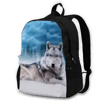 Вълк единак/Wolves Wolf Moon Лунна Светлина, Дивата природа, чанта за лаптоп, дамски Чанти, Волчье изкуство, Вълчи арт, Воющий Вълк