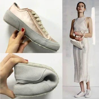 Дамски маратонки Koovan 2023, бели обувки с атласным копринен каишка, нов стил, ежедневни дамски обувки с мека подметка