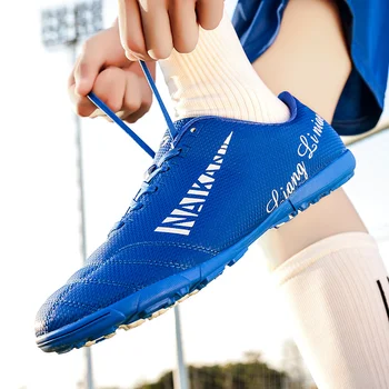 2023 Нови мъжки футболни обувки с шипове, нескользящие футболни обувки с ниски берцем, спортни обувки за юноши, удобни спортни футболни маратонки