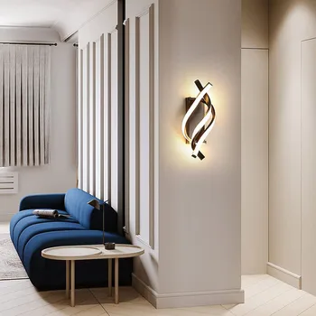 Навити, с монтиран на стената лампа, Nordic hotel corridor, на фона лампа за дневна, модерен лесен стенен монтаж лампа за прикроватной нощни шкафчета в спалнята