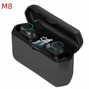 Слушалки M8 TWS Bluetooth 5,2 Безжични Слушалки за игри на Слушалки Стерео Околните Спортни Слушалки за Смартфон PK F9 E6S M9