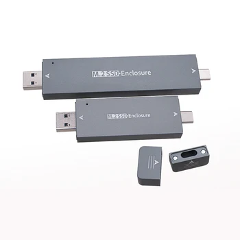 Двухпротоколный SSD-диск Външен USB3.1 Type-A Type-C M2 SATA NVME Корпус NGFF M. 2 за USB 3.1 SSD-адаптер за Преход на скоростната RTL9210B