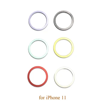 10 комплекта пръстени за гърба на камерата за iPhone 11 11pro max Подмяна на рамка за обектив на задната камера Резервни части за замяна на задното стъкло