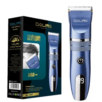Професионална безжична електрическа машина за подстригване на коса за мъже; тример за оформяне на брада; мощна машина за косене на косата; акумулаторна 110-240 v USB