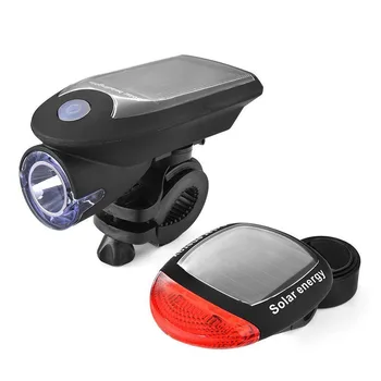Аксесоари за слънчеви батерии, предни Акумулаторна велосипеден опашка, led с група, USB-flash за зареждане, Комплект велосипедни фенери, Здрава Регулируема