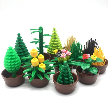 Декорация Град Gardon Растение в саксия, градивни елементи, по-малки частици, треви, Плодове, цветя, бамбук образователни играчки, подарък аксесоар