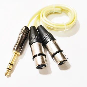 NCHTEK двоен XLR микрофон 3-пинов конектор за слушалки конектор 6,35 мм стерео мъжки жак за микрофон, Кабел около 1 м/Безплатна доставка/1БР
