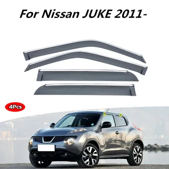 За Nissan JUKE 2011 - Защита от Дъжд и На Прозорците На Външни Аксесоари Тапицерия Хромирани Защитни Стъкла Защита От Вятър Дефлектори на Вентилационни Козирка