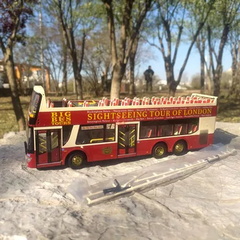 1:43 AK BIGBUS Tours обиколка на Лондон, лят под налягане автобус с мек покрив