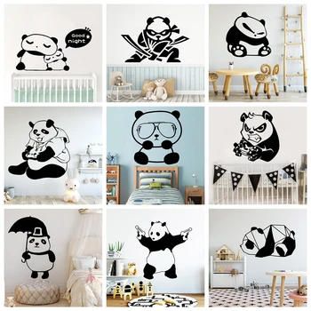 Гореща нечовешки животински Панда Винилови стикери за стените на детската стая, тапети за дома, хол, спалня, стенни картини, Директен доставка