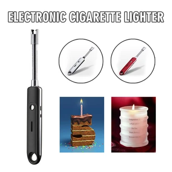 Ветрозащитная електрическа запалка USB, акумулаторна електродъгово запалка за барбекю, плазмен прът, пистолет за запалване, туризъм плазмена запалка