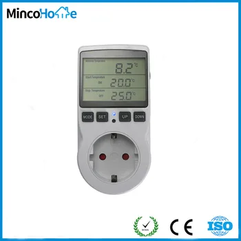 Minco Домашен цифров термостат Розетка Регулатор на температура с таймер сензор за инкубатор Мат с нагревател пол