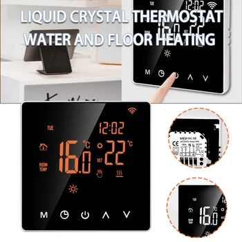Дистанционно умен програмируем термостат Дигитален LCD термостат за отопление на Електрически термостат за подгряване на пода със сензорен екран