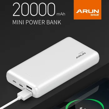 Арун Mini2 Pro Power Bank 20000 ма 2A Power Bank Преносимо Зарядно външна Батерия За iPhone 14 13 12 Xiaomi SAMSUM