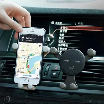 Кола, телефон, скоба за отдушник, Поставка за смартфон, гравитационното закопчалка за iPhone Huawei Samsung Xiaomi, универсален GPS-поставка за кола
