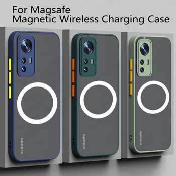 За Magsafe Противоударные Калъфи за Xiaomi 12T Pro С Магнитна Безжична Зареждане Делото За Xiaomi 11T 12x12s 12 Pro 12 lite Case