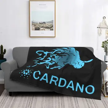 Фланелен одеяла Cardano Hodl ADA Crypto Coin Модни наметала с криптовалютой за домашно одеяла