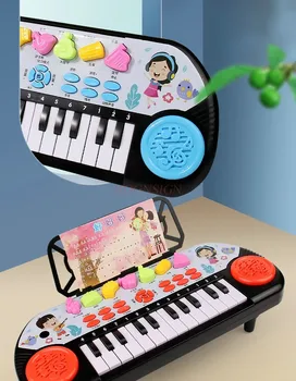 Начинаещите могат да свири на пиано от 3 до 6 години, бебешки пъзел, 2 подарък и за момчета и момичета на рождения ден, 5 детски електронни играчки за пиано