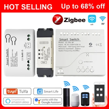 Zigbee Smart Switch Релеен Модул за Домашна Автоматизация на 1/2/4CH 5 В 12 В 7-32 НА 220 В Приложението за Дистанционно Управление, Съвместимо С Алекса Google Home