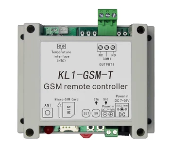 Безжично дистанционно управление приложение на GSM-SMS-ключ KL1-GSM-T с температура тензором поддържа изход 10А