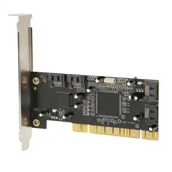 Карта на PCI-4 порта SATA 4 независими канала Serial ATA пренос на данни 1,5 Gbit/, с Контролер PCI SATA за настолен компютър HDD SSD ГОРЕЩА